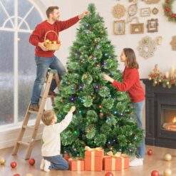 Alternative view of 4ft Prelit RGB Lights Carolina Pine Artificial Christmas Pine Trees with Remote