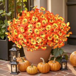 Alternative view of 20 Bundles Outdoors Autumn Artificial FauxUV Resistant Realistic Big Pansies
