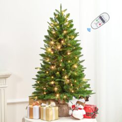 Alternative view of Small Mini Prelit Artificial Christmas Tree with Color LED Lights