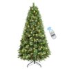 7.5ft Prelit Multi-Color Lights Carolina Pine Artificial Christmas Trees with Remote