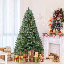 Alternative view of 4ft Pre-lit Classic Spruce Artificial Christmas Tree with Multi-Color LED Lights