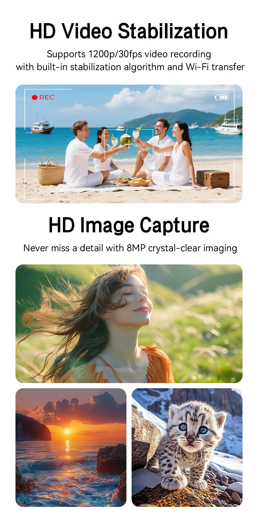 G2 8MP AI Smart Photo Glasses Anti-Shake First-Person View Glasses with Translation Video Recording Interchangeable Lens - Black 11